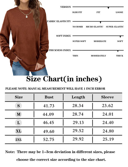 Sweatshirts for Women Crewneck Casual Long Sleeve Shirts Tunic Tops