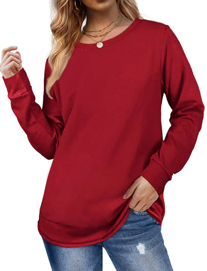 Sweatshirts for Women Crewneck Casual Long Sleeve Shirts Tunic Tops