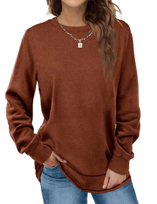 Sweatshirts for Women Crewneck Casual Long Sleeve Shirts Tunic Tops